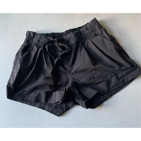 Lululemon Spring Break Away Black (First Release) yoga pickleball Gym SHORTS sz - Picture 2 of 7